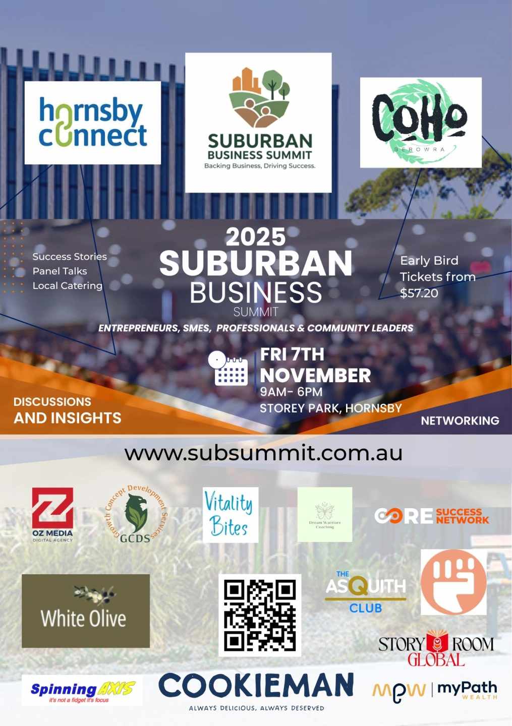 Suburban Business Summit Hornsby 2025 Event Flyer